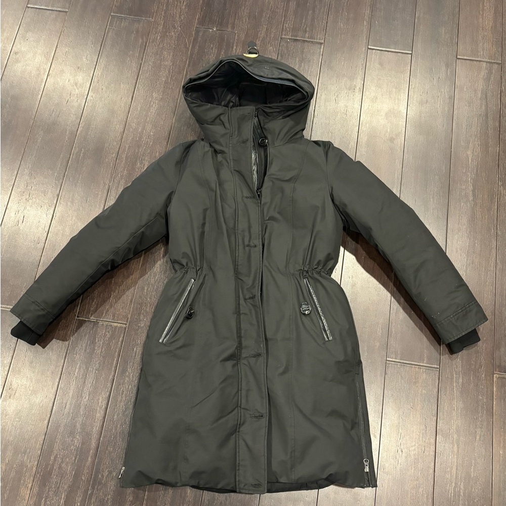 Women's Black Hooded Coat